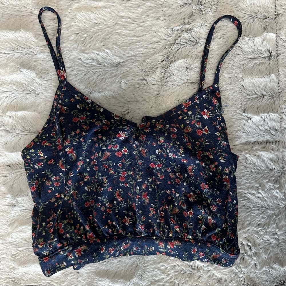 American Eagle Soft Tie Tank; Size Small; in blue